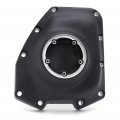 Httmt- Black Cam Cover Engine Compatible With Twin 01- 17 Dyna Softail 16 Touring Trike P N Mt313-073b-mbk