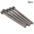 Bettomshin 1 4 Dia Round Tip Steel Straight Ejector Pin Punch Inch Long Silver Gray 5pcs