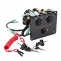 Kimiss Outboard Dual Engine Double Key Switch Assembly For 12v Twin Control Yacht 6k1-82570-08-00