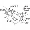 Prime-line Mp1735 Roller Assembly 1-1 4 In Tandem Wheels Concave Edge Steel Ball Single Pack