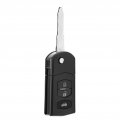 Qiilu Key Fob Case 3 Button Car Remote Folding Flip Blade Cover Shell Fit For Mazda 2 5 6 Rx8 Mx5