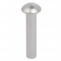 Uxcell 100pcs M5 X 25mm Aluminum Half Round Head Solid Rivet Fastener Silver Tone