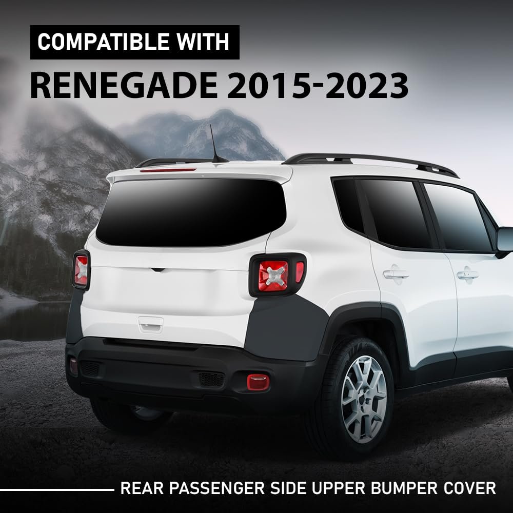 Rear Right Bumper Cover Upper For Jeep Renegade 2015 2023 Passenger Side Black 6sc03tzzaa 5vw86tzzaa 5vw86nkpaa