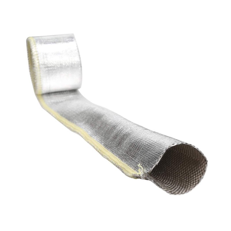 Aluminum Fiberglass Heat Shield Sleeve 3 4 In Id Ft Silver Insulated Protection For Braided Hoses Fuel Lines Cables And Wiring