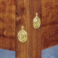 Fleur-de-lis Antique Brass 1-3 4 Dia Bed Bolt Cover
