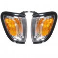 Wflnhb Front Driver And Passenger Side Parking Side Marker Lights Replacement For Toyota Tacoma 2001-2004 Corner W Black Trim