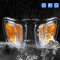 Wflnhb Front Driver And Passenger Side Parking Side Marker Lights Replacement For Toyota Tacoma 2001-2004 Corner W Black Trim