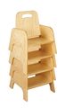 Bird In Hand Stacking Toddler Chair Seat Height 7 Natural Wood Tone 