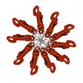 Lucky Line Plastic Key Clip For Backpacks Belts Keys Party Favors Arts And Crafts Red 25 Per Bag 41570 