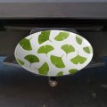 Ginko Biloba Leaves Pattern Oval Tow Trailer Hitch Cover Plug Insert