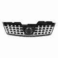Ni1200248 Factory Style Front Bumper Grill Grille Assembly With Chrome Frame Compatible Nissan Sentra 2008-2009 Painted Black