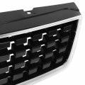 Ni1200248 Factory Style Front Bumper Grill Grille Assembly With Chrome Frame Compatible Nissan Sentra 2008-2009 Painted Black