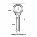 Uxcell M6 X 50 Expansion Eyebolt Eye Nut Screw With Ring 304 Stainless Steel Anchor Raw Bolts 1 Pcs