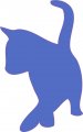 Stickertalk Cat Silhouette Vinyl Sticker 3 Inches By 5 
