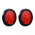 Astra Depot 2x Red Amber Round Truck Tail Turn Signal 24-led Oval Stop Brake Light Ute Utv Trailer