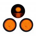 Astra Depot 2x Red Amber Round Truck Tail Turn Signal 24-led Oval Stop Brake Light Ute Utv Trailer