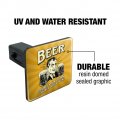 Beer Double Your Vision Fun Funny Humor Tow Trailer Hitch Cover Plug Insert