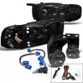 Instyleparts Smoked Led Headlights Fog Lights Lamps Made For And 1994-2001 Dodge Ram 1500 2500 3500 Sport Model 