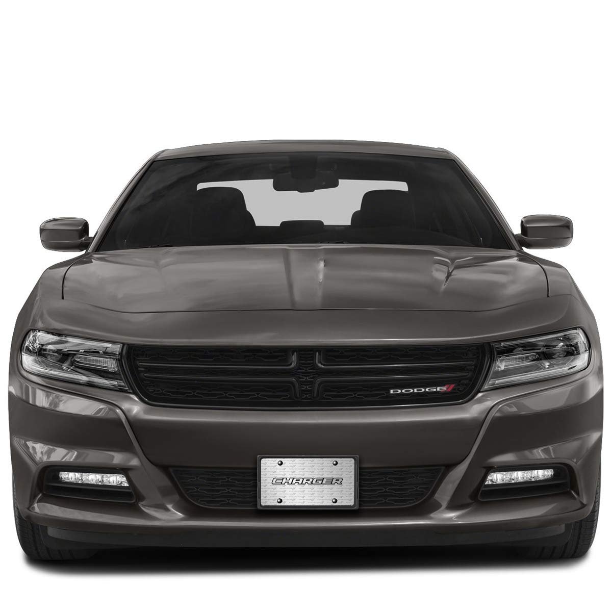 Dodge Charger 3d Logo Brushed Aluminum License Plate Official Licensed Pattern Black Universal Fit For Car Suv Truck 12 In X 6