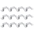 12pcs 46x28 Mm U Shaped Connector Bracket Square Tube Strap Clamp Galvanized Steel Pipe Wood Deck Fence Post Tie For Water 
