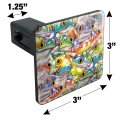 Tropical Rainforest Tree Frog Pattern Tow Trailer Hitch Cover Plug Insert