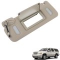Antuko Sun Visor Gray Left Driver With Mirror Replacement For 2007-2014 Silverado Tahoe Yukon Suburban Escalade 22850306 