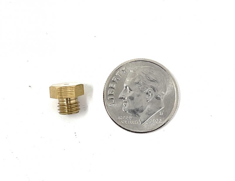 Gas Male Cap Orifice 75 5 Mm Opening 12-32unef Thread Appliance Brass Hood Burner Stove Oven Part 109-05 Orifcio De Quemdor
