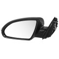 Non Hybrid Ki1320202 Side Door Power Mirror With Fold Heated Glass Memory For Optima 2016-2018 Driver Left Paint To Match Black