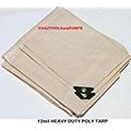 14 X 20 Tan Beige Heavy Duty 12 Mil Poly Tarp W Grommets 