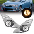 2pcs Fog Lights Assembly Replacement For 2012 2013 2014 Camry With Front Bumper Bezel Wires Switch Bulbs Driver Passenger Side 