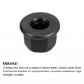 Uxcell M10 Flange Hex Nut Grade 10 9 Carbon Steel Black Oxide Finished For Machinery