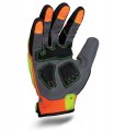 Mens Exo Hi Viz Impact Work Gloves High Visibility Yellow And Orange 2x Large Full Hand Protection With Anti Vibration Pads 