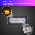 Willpower 2pcs 4 3 Inch Led Strobe Warning Lights Amber Yellow 12 Safety Emergency Flashing Construction Hazard Beacon Light