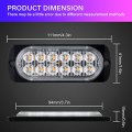 Willpower 2pcs 4 3 Inch Led Strobe Warning Lights Amber Yellow 12 Safety Emergency Flashing Construction Hazard Beacon Light