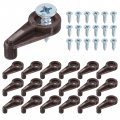 Uxcell Glass Retainer Clips 0 9 X 51 Inch Panel Fixing Clip With Screws For Cabinet Doors Brown 100pcs
