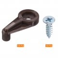 Uxcell Glass Retainer Clips 0 9 X 51 Inch Panel Fixing Clip With Screws For Cabinet Doors Brown 100pcs