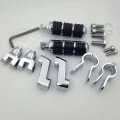 Xkh Group Motorcycle Chrome Footrest Foot Pegs With 1 4 Clamps For Goldwing Gl1800 Gl1100 Vt750 Shadow Vt750c Vt1100 Vtx1300