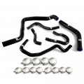 G-plus Silicone Radiator Coolant Hose Pipe Kit Clamps Compatible With 1992-2000 Honda Civic Type-r Ek Eg B16a B18c B20b Black