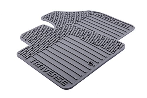 General Motors Gm Accessories 22890017 Front All-weather Floor Mats In Titanium With Deep Rib And Traverse Logo