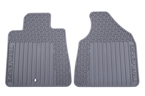 General Motors Gm Accessories 22890017 Front All-weather Floor Mats In Titanium With Deep Rib And Traverse Logo