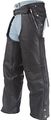 Ultimate Leather Apparel Naked Cowhide Plain Motorcycle Chaps Vertical Gather In Thighs 6xl Black 