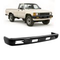 Front Bumper Face Bar For 1984 To 1988 Toyota Pickup Black Steel Bl4717 Replacement To1002105 And 5210189101 Fits Base Dlx Sr5 