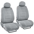 Fine Velvet Seat Covers Encore- Low Back Cover 4 Pcs-front Pair Gray 