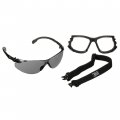3m Solus 1000 Series S1502sgaf-kt Blk Temples Scotchgard Anti-fog Coating Gray Af-as Lens Foam Strap 