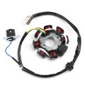 Minho 8 Poles Magneto Stator In Copper Material Come With Pickup Trigger For Chinese Gy6 4-stroke 139qma 139qmb 50cc Engine 