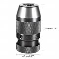 Uxcell Keyless Drill Chuck B12 Taper Mount Adjustable 1 32 -3 8 3-jaw For Lathes Milling Drilling Machine