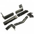 Kuafu Front Rear Bumper Fillers Cover Vehicle Set Compatible With 1979-1985 Buick Riviera Model Cars Plastic Black 7 Pcs
