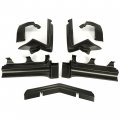 Kuafu Front Rear Bumper Fillers Cover Vehicle Set Compatible With 1979-1985 Buick Riviera Model Cars Plastic Black 7 Pcs
