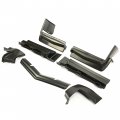 Kuafu Front Rear Bumper Fillers Cover Vehicle Set Compatible With 1979-1985 Buick Riviera Model Cars Plastic Black 7 Pcs