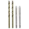 Metric Tap Drill Bit Set 2pcs M4 X 0 75 Straight Flute Thread Taps And 3 2mm Twist Bits Roasted Yellow Screw Tapping Threading 